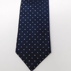 Armani Callezioni Men's Necktie Multicolor Blue Polka Dot Silk Geometric Tie
